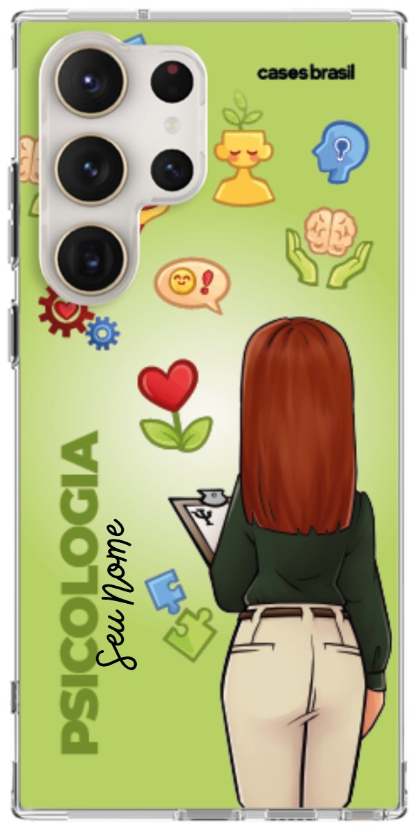 Capinha para celular Psicologia - Boneca Profissão Com Fundo