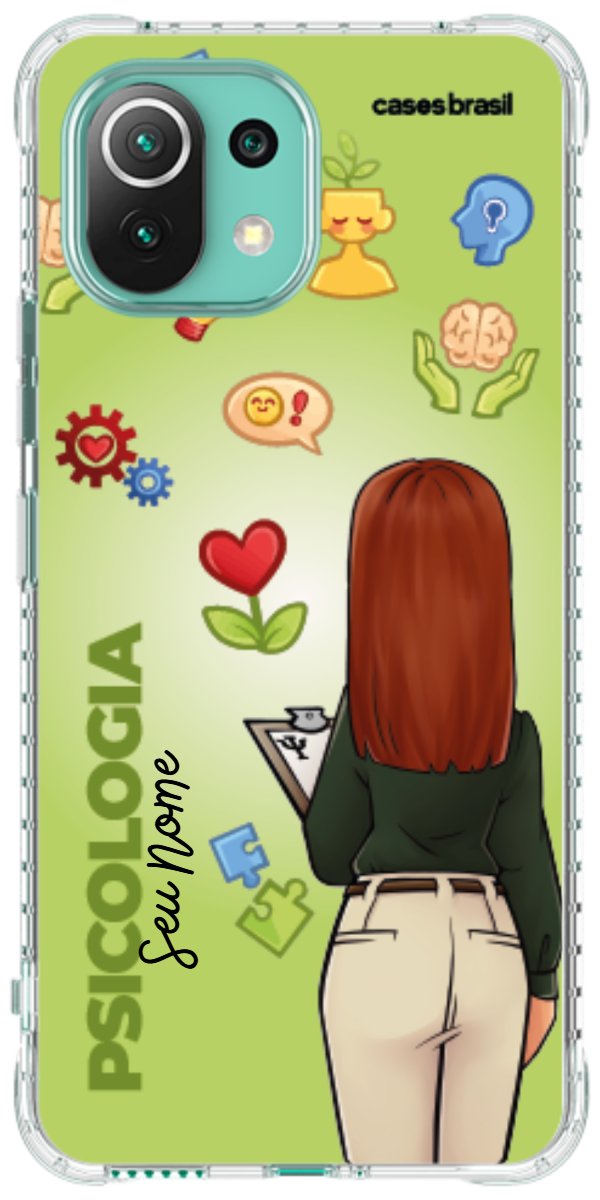 Capinha para celular Psicologia - Boneca Profissão Com Fundo