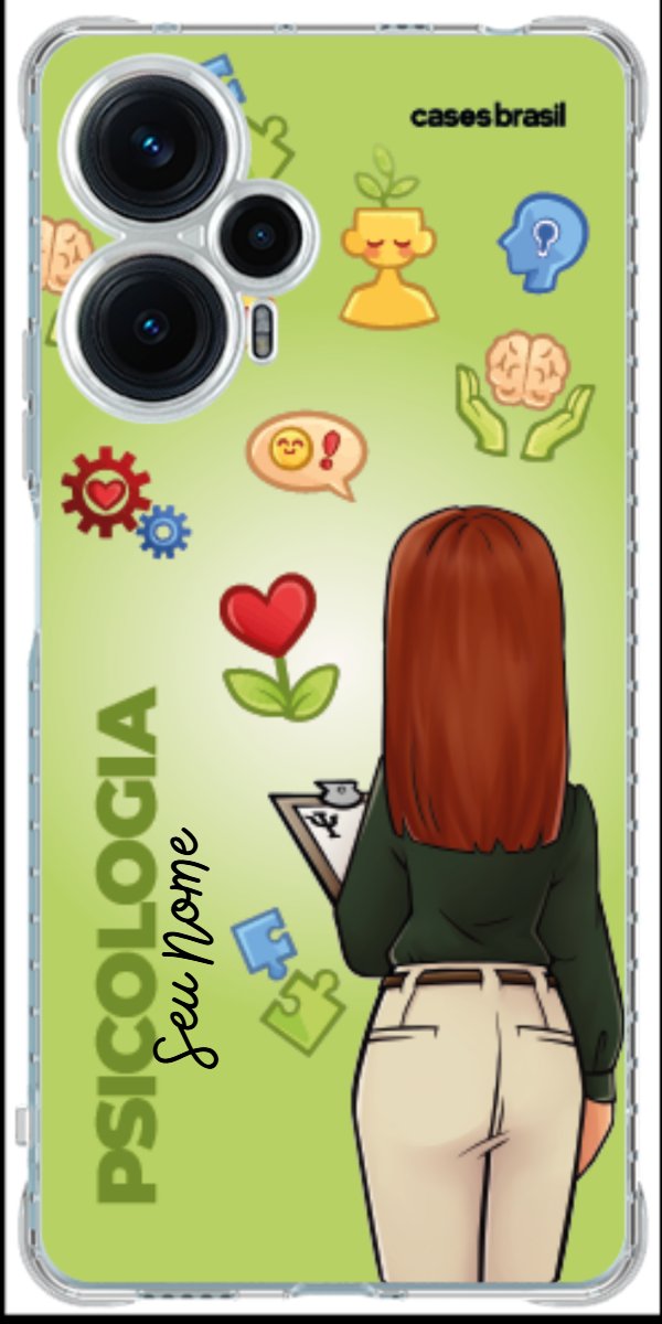 Capinha para celular Psicologia - Boneca Profissão Com Fundo
