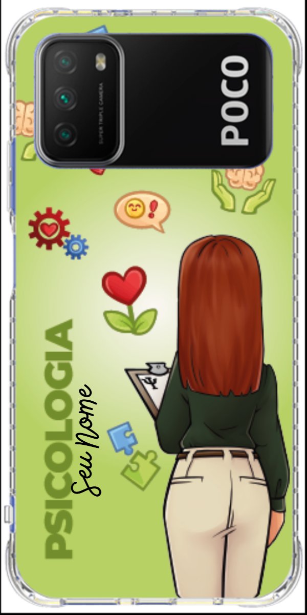 Capinha para celular Psicologia - Boneca Profissão Com Fundo