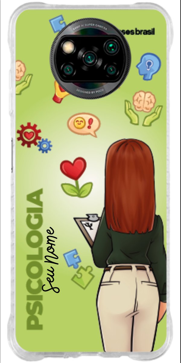 Capinha para celular Psicologia - Boneca Profissão Com Fundo