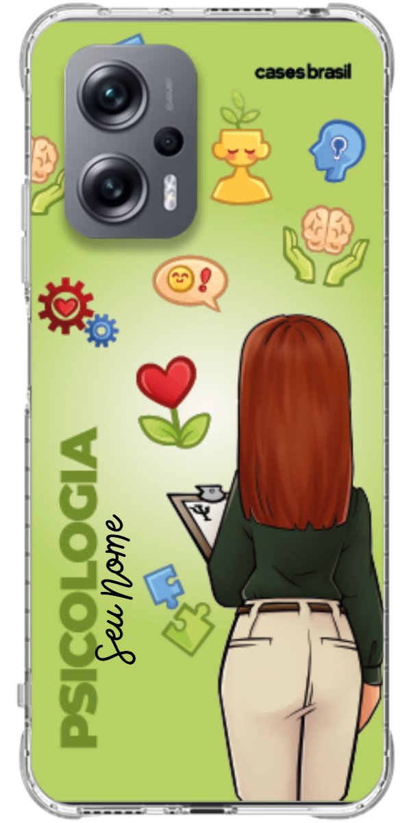 Capinha para celular Psicologia - Boneca Profissão Com Fundo
