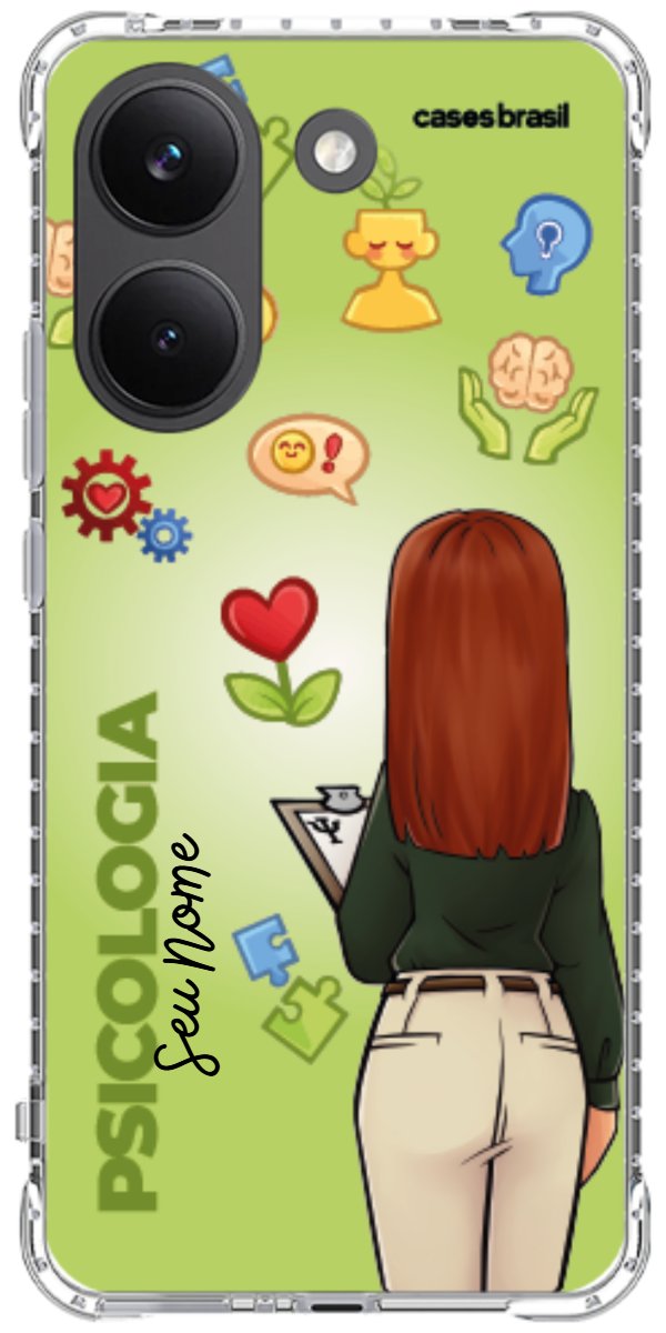 Capinha para celular Psicologia - Boneca Profissão Com Fundo