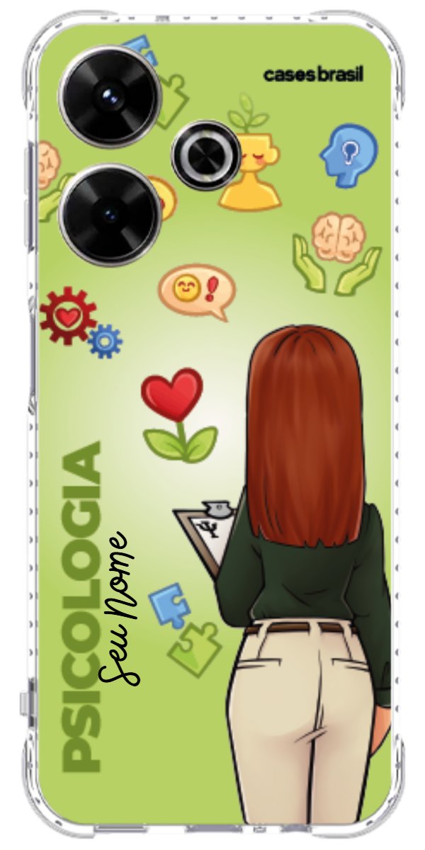 Capinha para celular Psicologia - Boneca Profissão Com Fundo