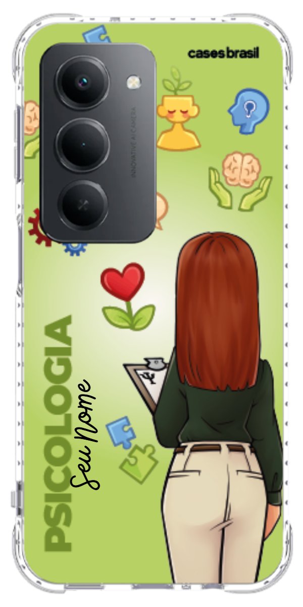 Capinha para celular Psicologia - Boneca Profissão Com Fundo