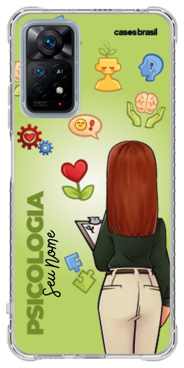 Capinha para celular Psicologia - Boneca Profissão Com Fundo