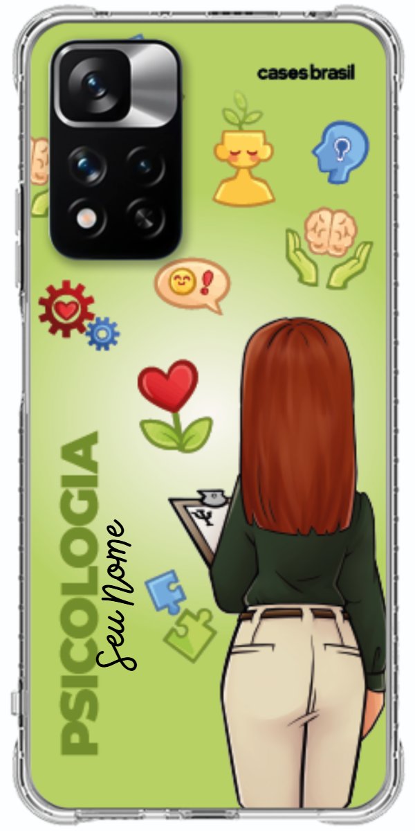 Capinha para celular Psicologia - Boneca Profissão Com Fundo