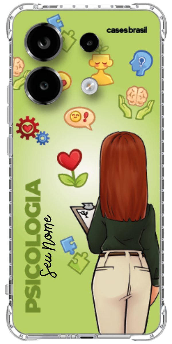 Capinha para celular Psicologia - Boneca Profissão Com Fundo