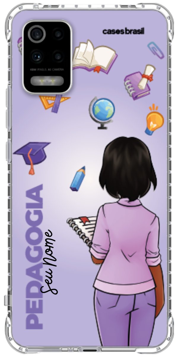 Capinha para celular Pedagogia - Boneca Profissão Com Fundo