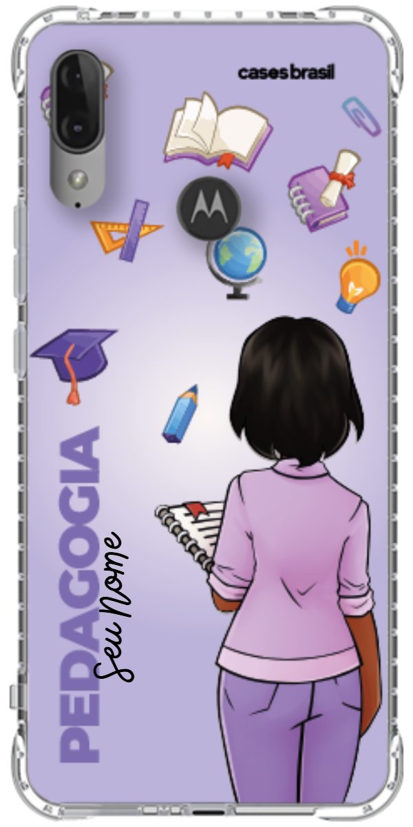 Capinha para celular Pedagogia - Boneca Profissão Com Fundo