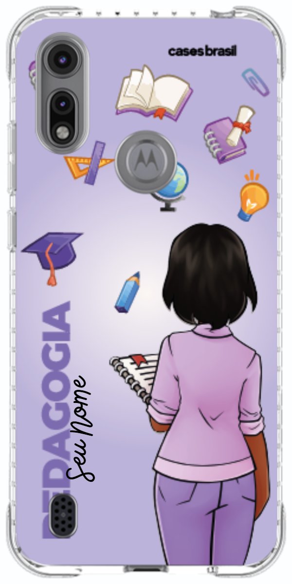 Capinha para celular Pedagogia - Boneca Profissão Com Fundo