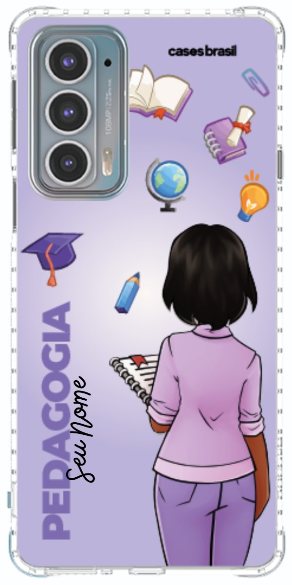 Capinha para celular Pedagogia - Boneca Profissão Com Fundo