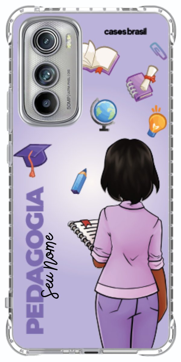 Capinha para celular Pedagogia - Boneca Profissão Com Fundo