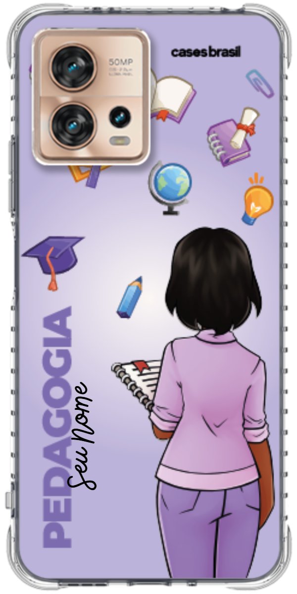 Capinha para celular Pedagogia - Boneca Profissão Com Fundo
