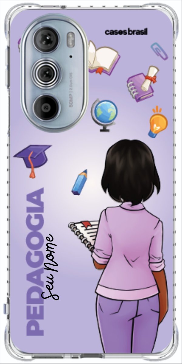 Capinha para celular Pedagogia - Boneca Profissão Com Fundo