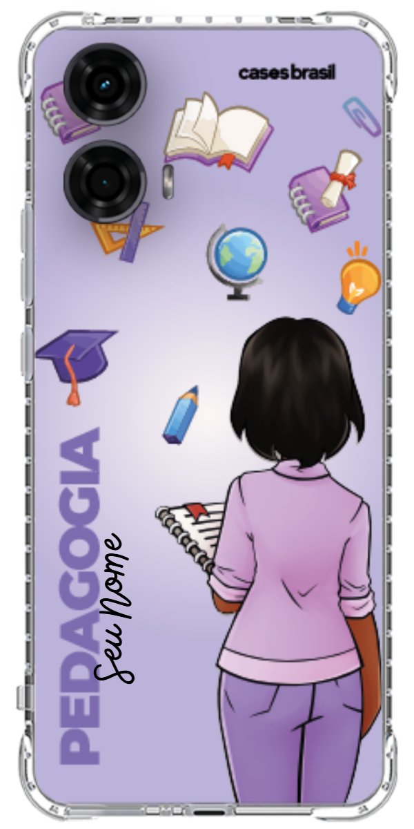 Capinha para celular Pedagogia - Boneca Profissão Com Fundo