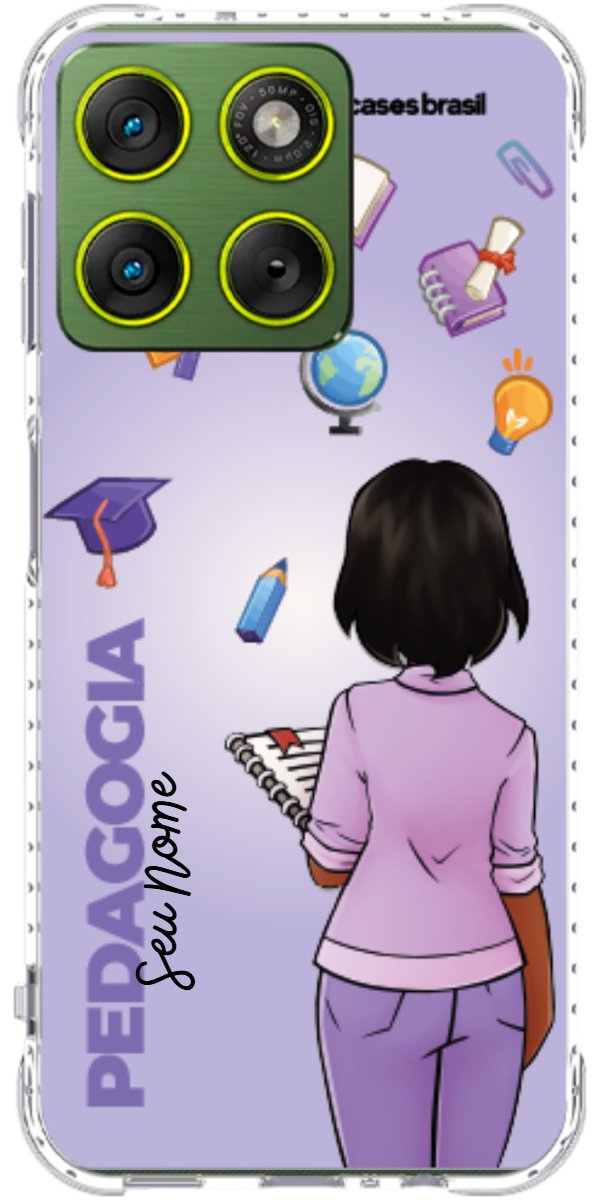 Capinha para celular Pedagogia - Boneca Profissão Com Fundo