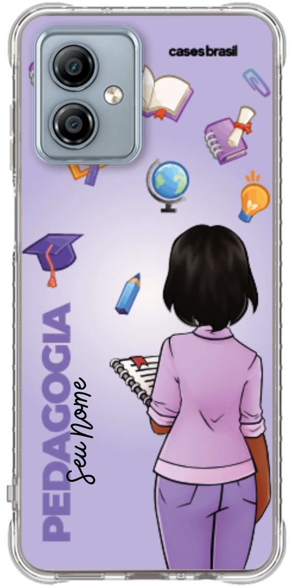 Capinha para celular Pedagogia - Boneca Profissão Com Fundo