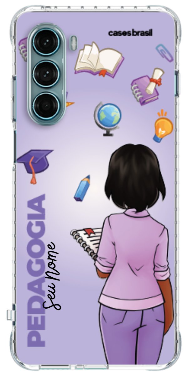 Capinha para celular Pedagogia - Boneca Profissão Com Fundo