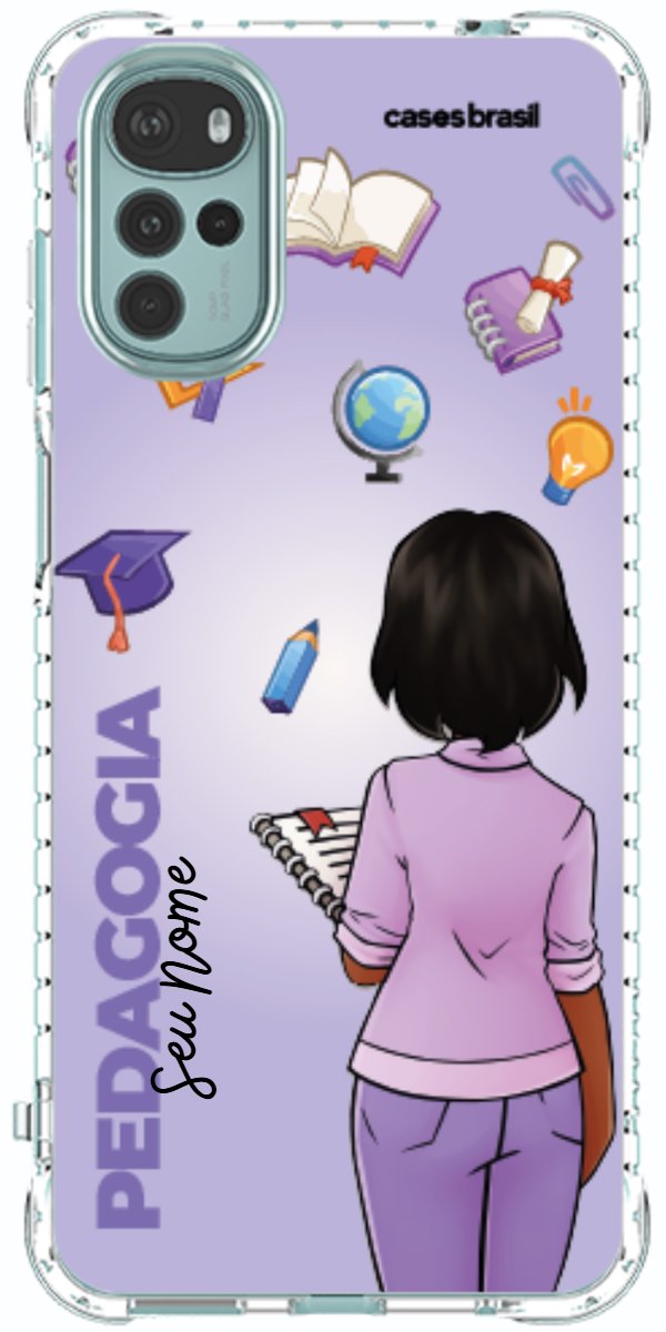 Capinha para celular Pedagogia - Boneca Profissão Com Fundo