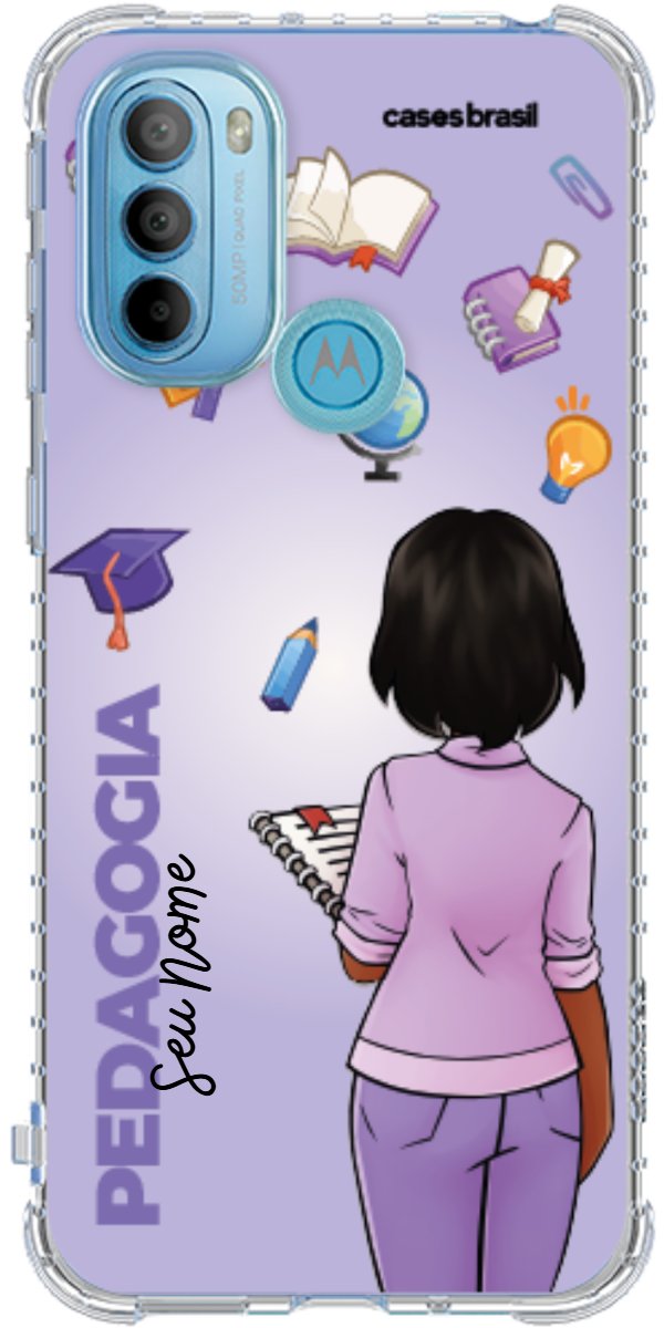 Capinha para celular Pedagogia - Boneca Profissão Com Fundo