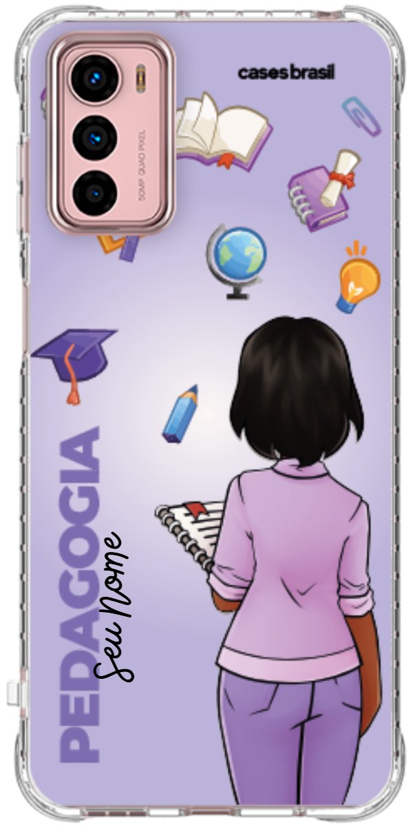 Capinha para celular Pedagogia - Boneca Profissão Com Fundo