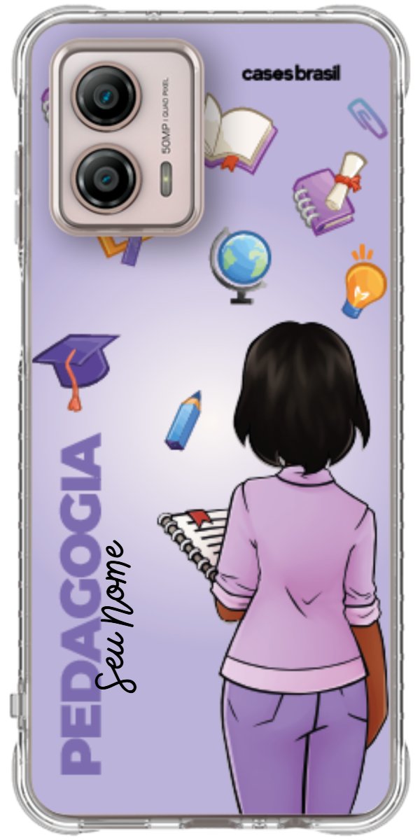 Capinha para celular Pedagogia - Boneca Profissão Com Fundo
