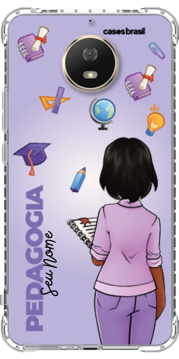 Capinha para celular Pedagogia - Boneca Profissão Com Fundo