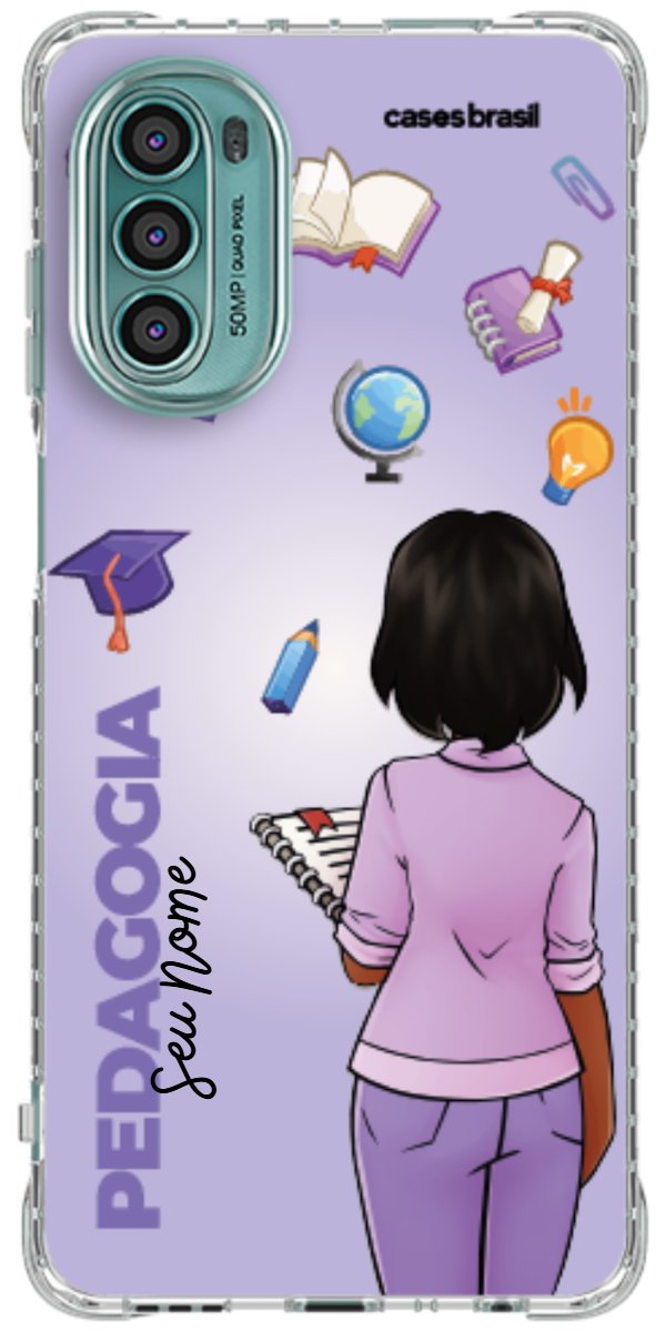 Capinha para celular Pedagogia - Boneca Profissão Com Fundo