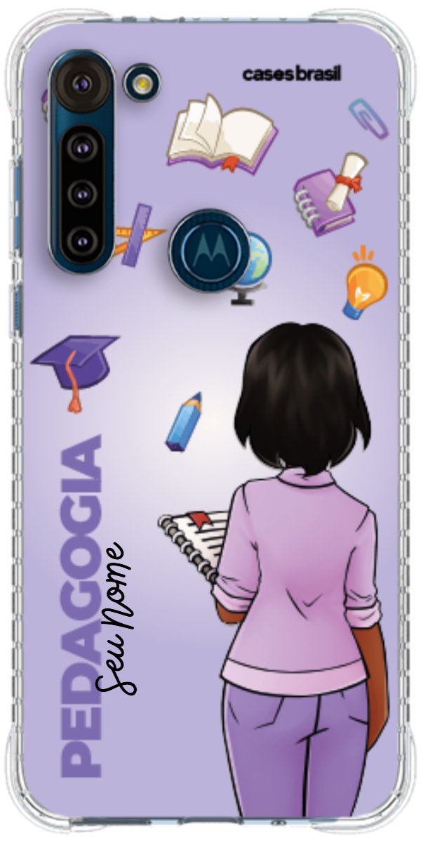 Capinha para celular Pedagogia - Boneca Profissão Com Fundo