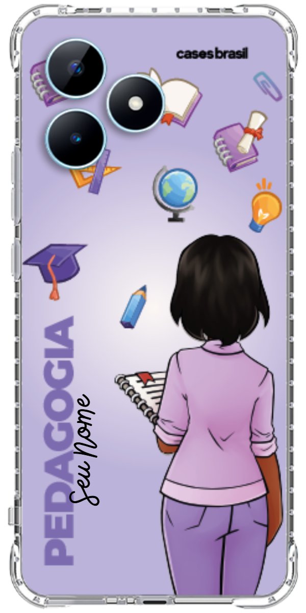 Capinha para celular Pedagogia - Boneca Profissão Com Fundo