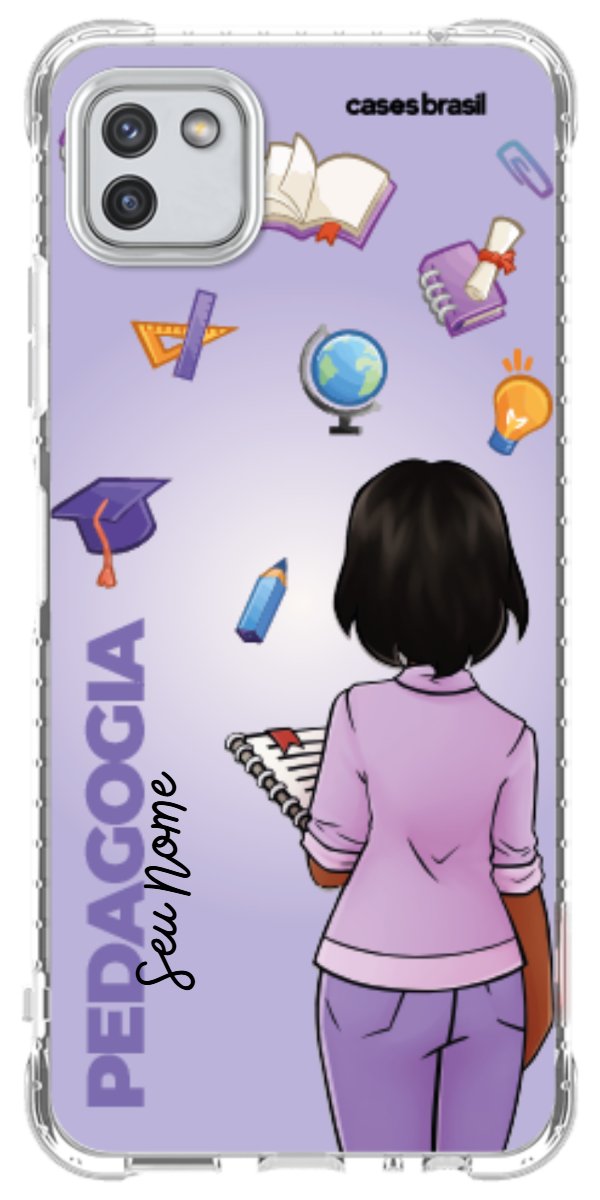 Capinha para celular Pedagogia - Boneca Profissão Com Fundo