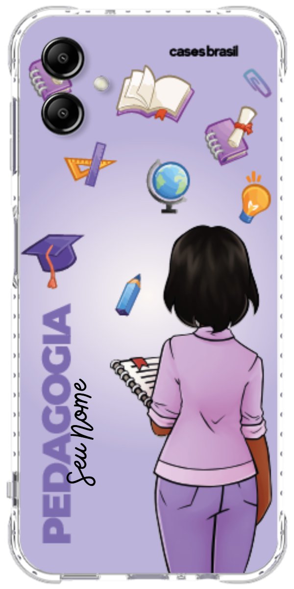 Capinha para celular Pedagogia - Boneca Profissão Com Fundo