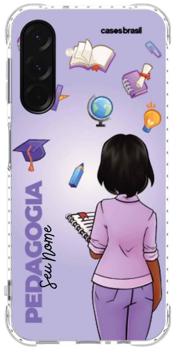 Capinha para celular Pedagogia - Boneca Profissão Com Fundo