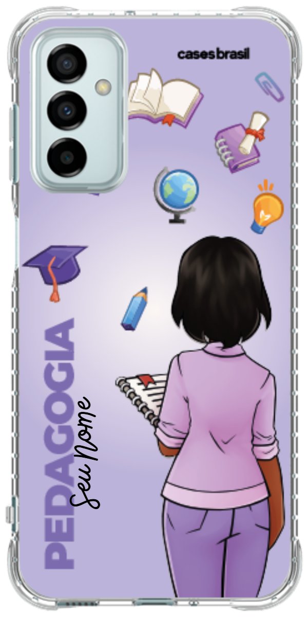 Capinha para celular Pedagogia - Boneca Profissão Com Fundo