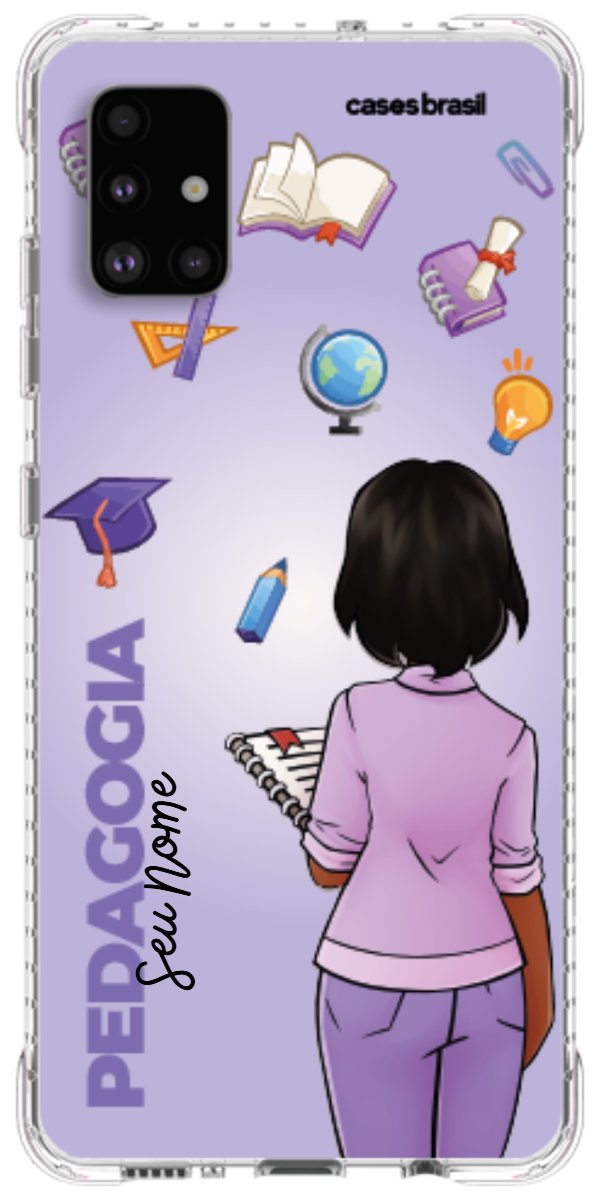 Capinha para celular Pedagogia - Boneca Profissão Com Fundo