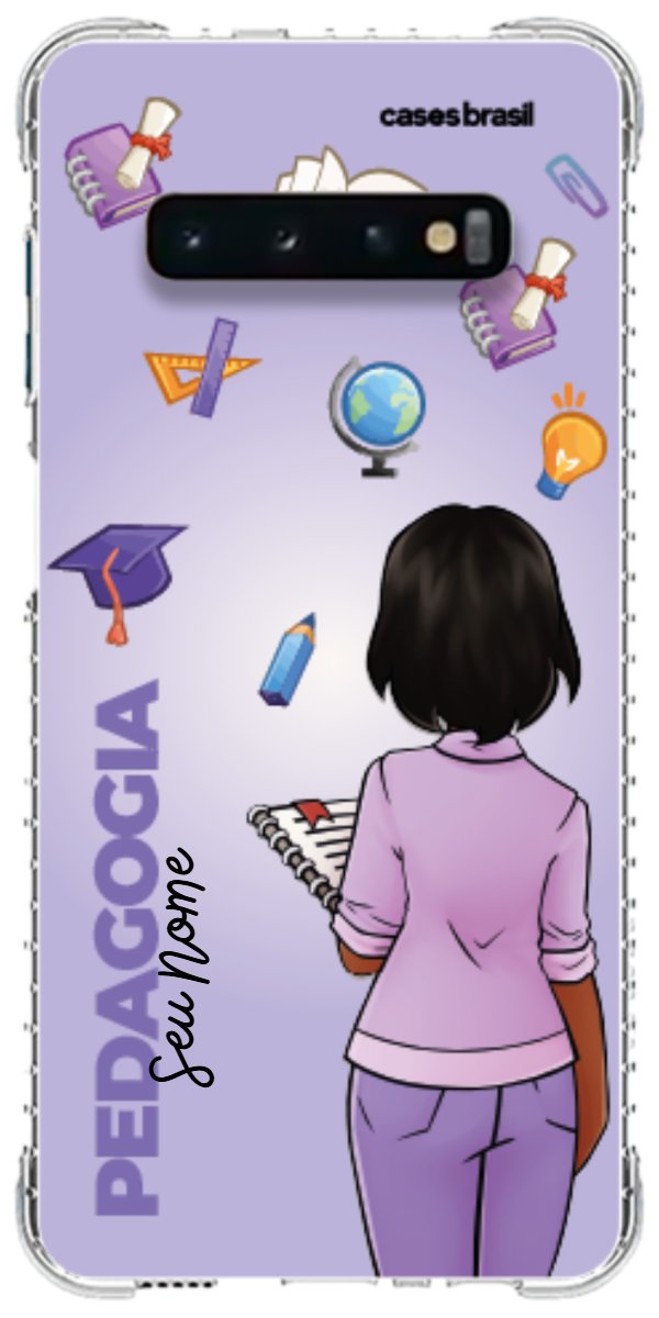 Capinha para celular Pedagogia - Boneca Profissão Com Fundo