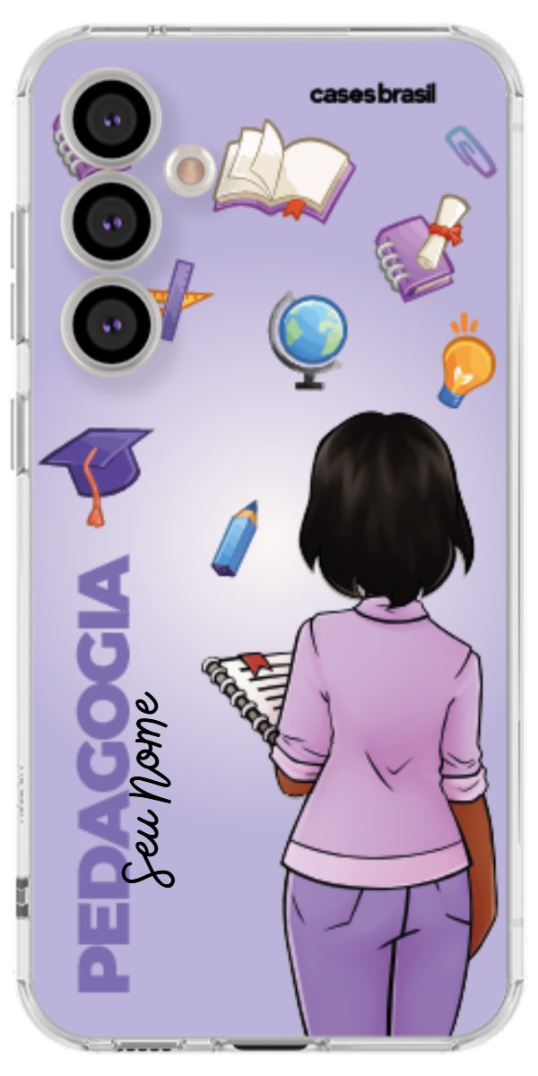Capinha para celular Pedagogia - Boneca Profissão Com Fundo