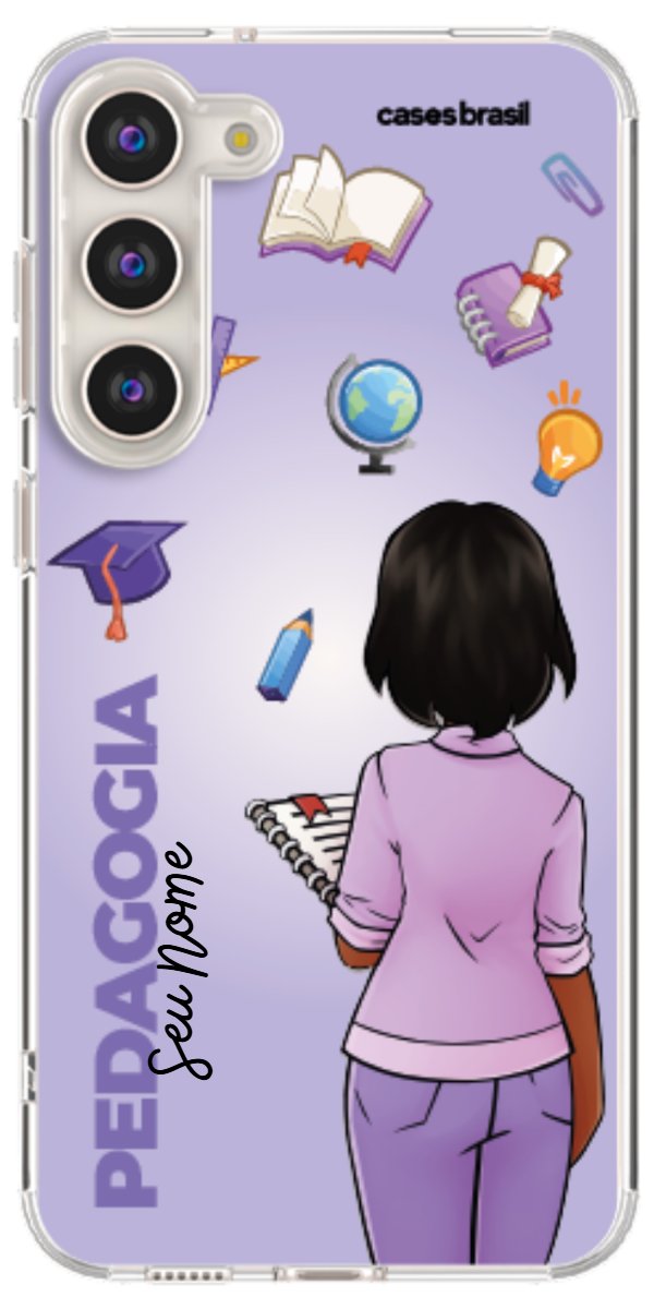 Capinha para celular Pedagogia - Boneca Profissão Com Fundo