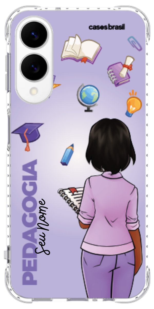 Capinha para celular Pedagogia - Boneca Profissão Com Fundo
