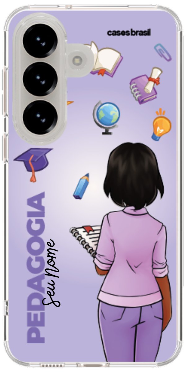 Capinha para celular Pedagogia - Boneca Profissão Com Fundo