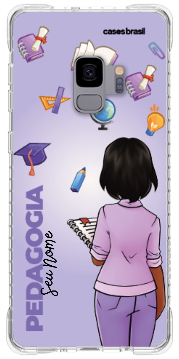 Capinha para celular Pedagogia - Boneca Profissão Com Fundo