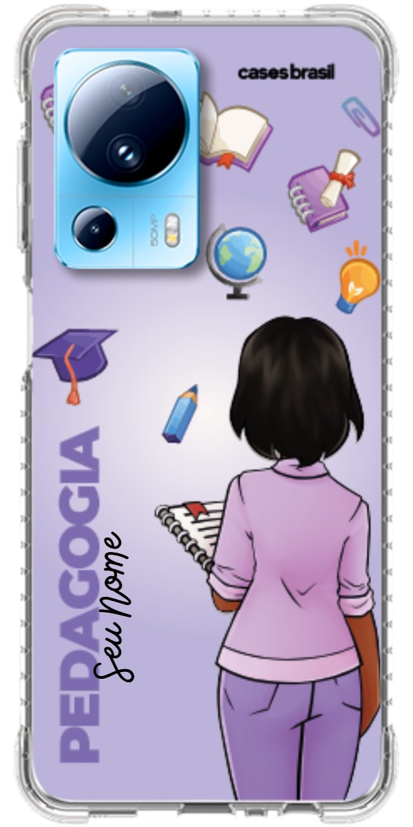 Capinha para celular Pedagogia - Boneca Profissão Com Fundo