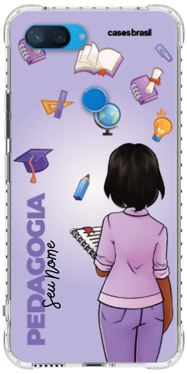 Capinha para celular Pedagogia - Boneca Profissão Com Fundo
