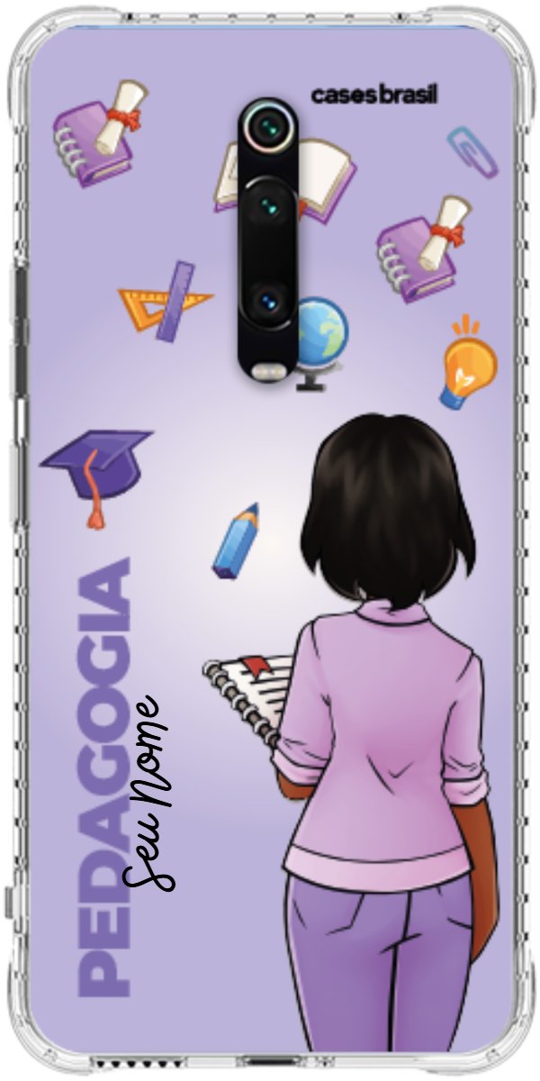 Capinha para celular Pedagogia - Boneca Profissão Com Fundo