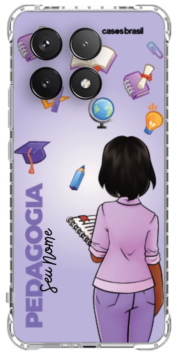 Capinha para celular Pedagogia - Boneca Profissão Com Fundo