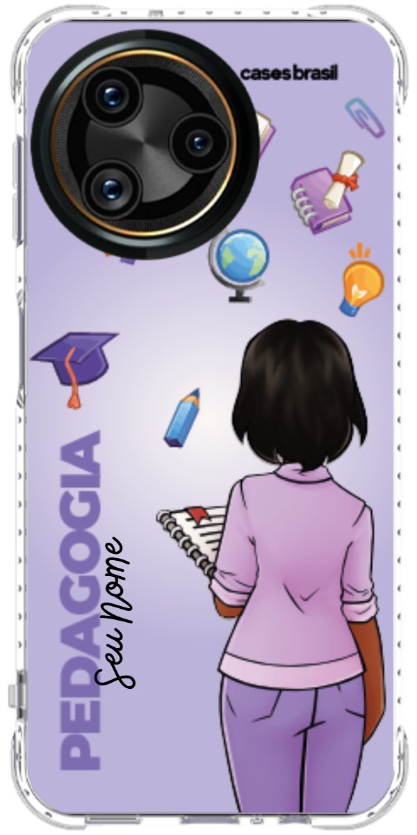Capinha para celular Pedagogia - Boneca Profissão Com Fundo