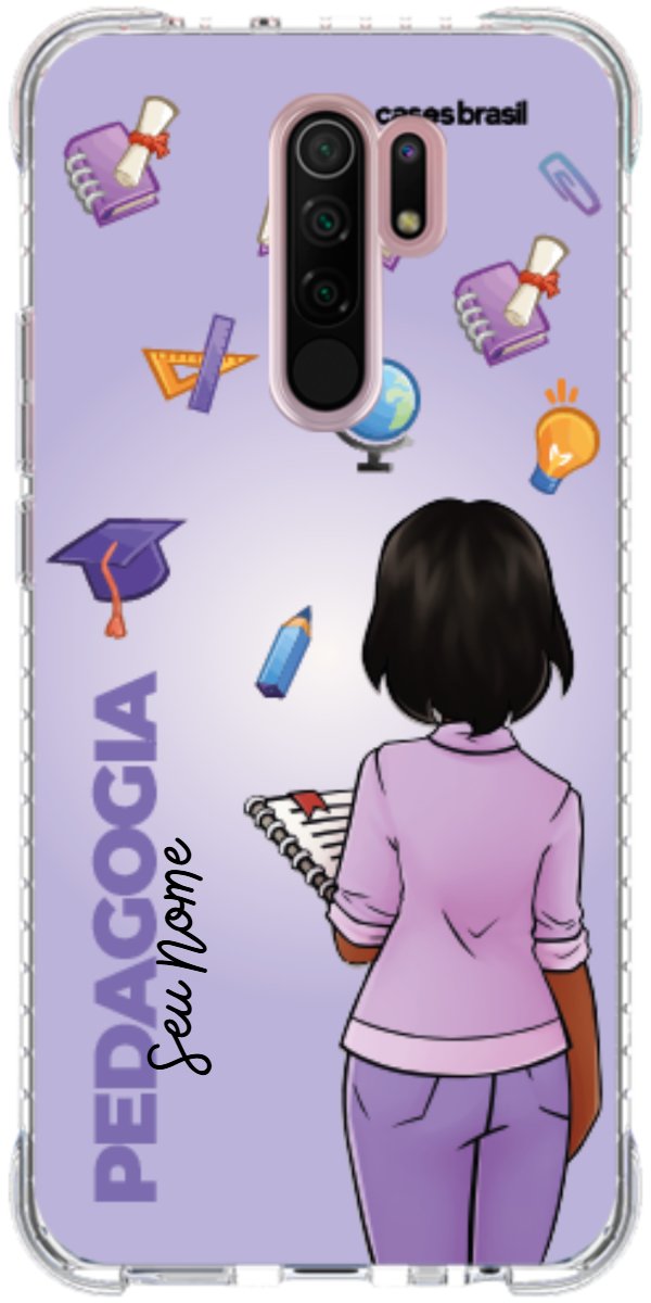 Capinha para celular Pedagogia - Boneca Profissão Com Fundo