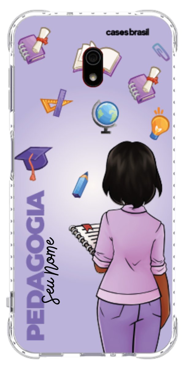 Capinha para celular Pedagogia - Boneca Profissão Com Fundo