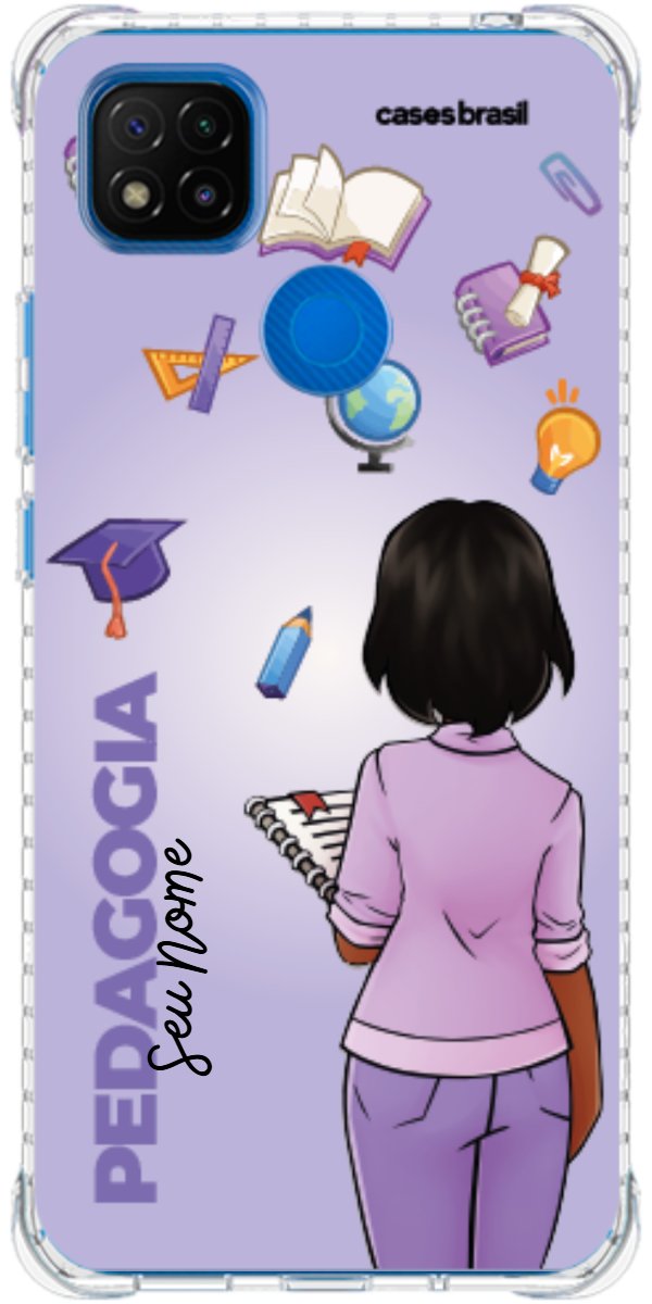 Capinha para celular Pedagogia - Boneca Profissão Com Fundo